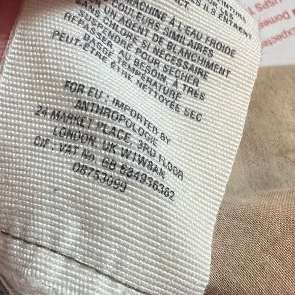 Anthropologie Moss Striped Pleated Linen Pants Sz 28 - Picture 8 of 8